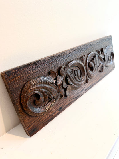Antique Wood Salvage: Carved Pediment
