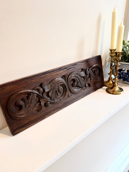 Antique Wood Salvage: Carved Pediment
