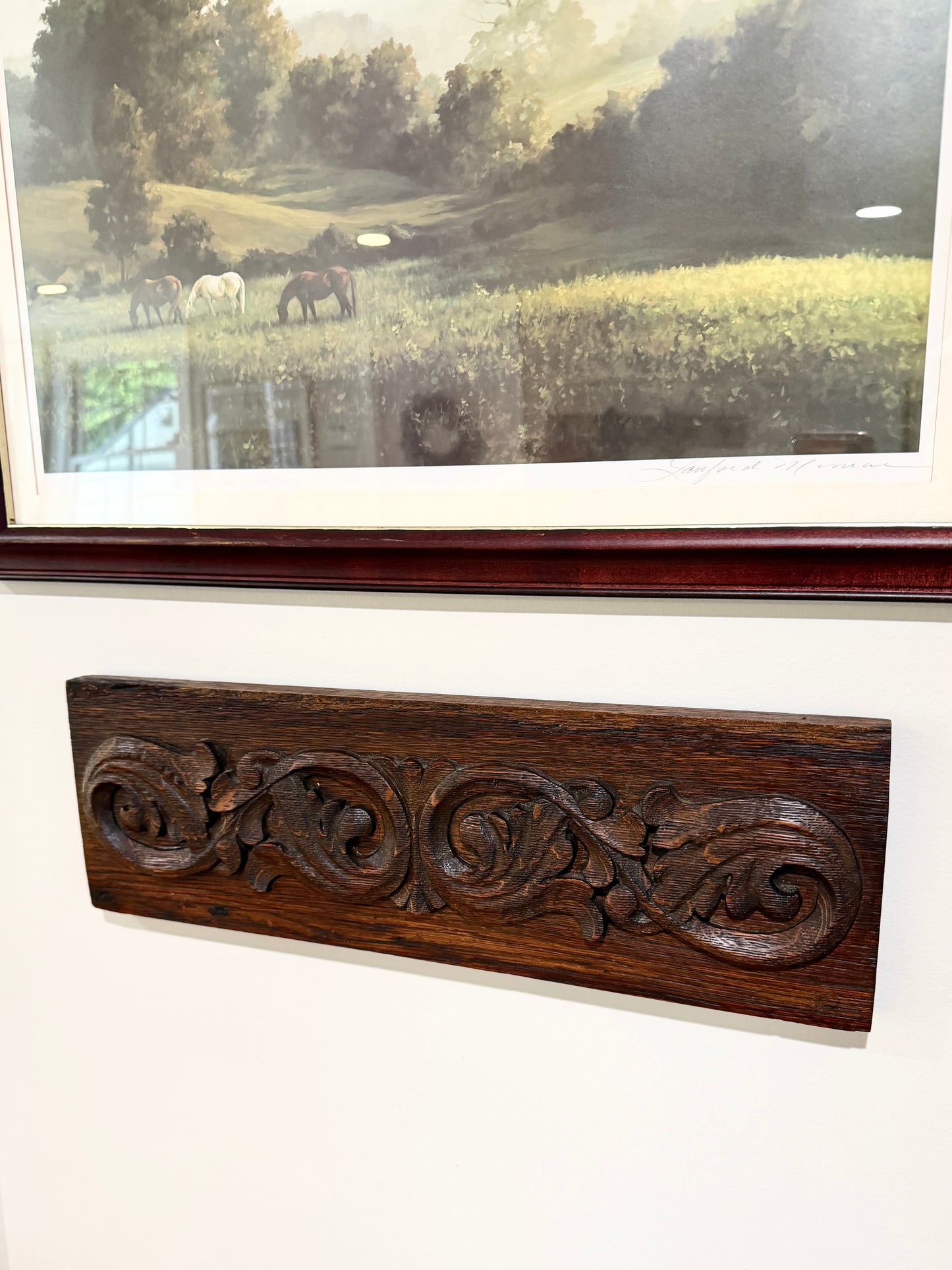 Antique Wood Salvage: Carved Pediment
