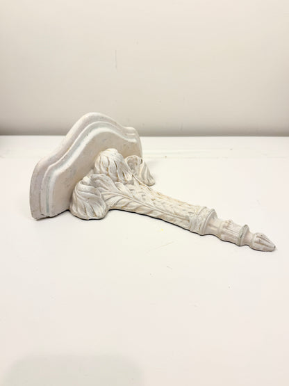 Vintage Wall Shelf: White Demilune