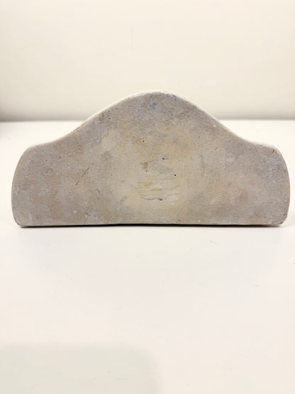 Vintage Wall Shelf: White Demilune
