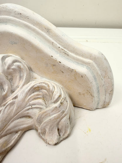Vintage Wall Shelf: White Demilune
