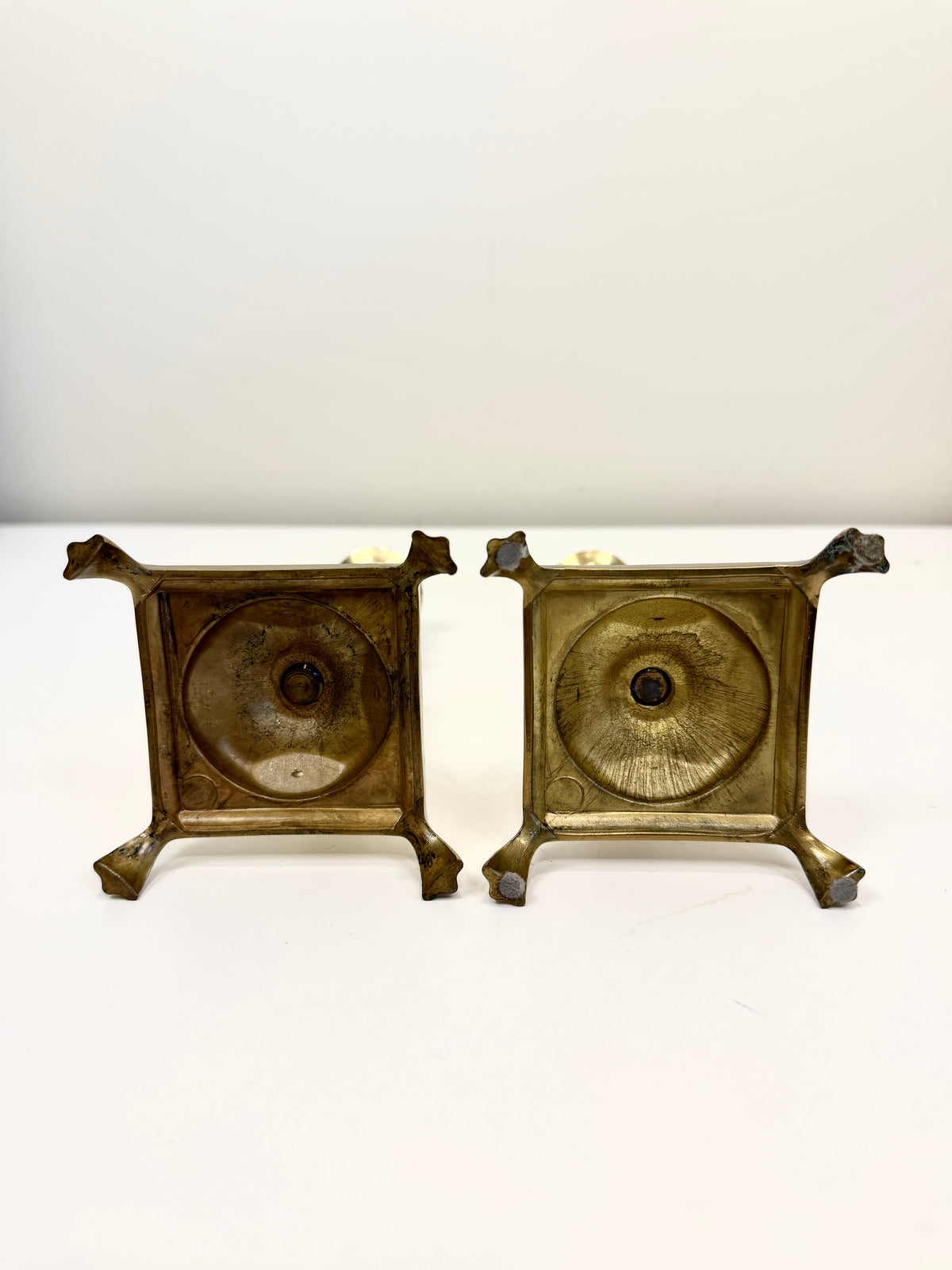 Vintage Brass Candlestick Pair