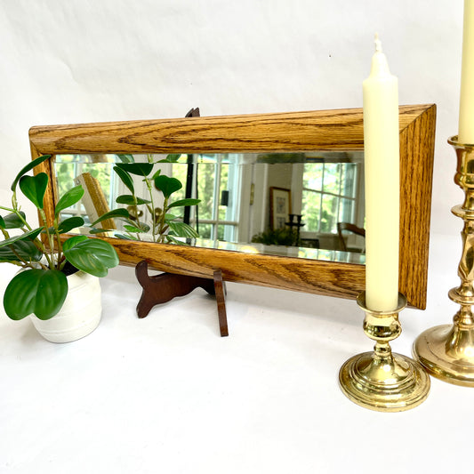 Oak Framed Thin Mirror
