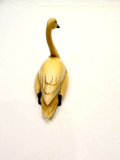Vintage Miniature Swan:  Hand Carved Italy