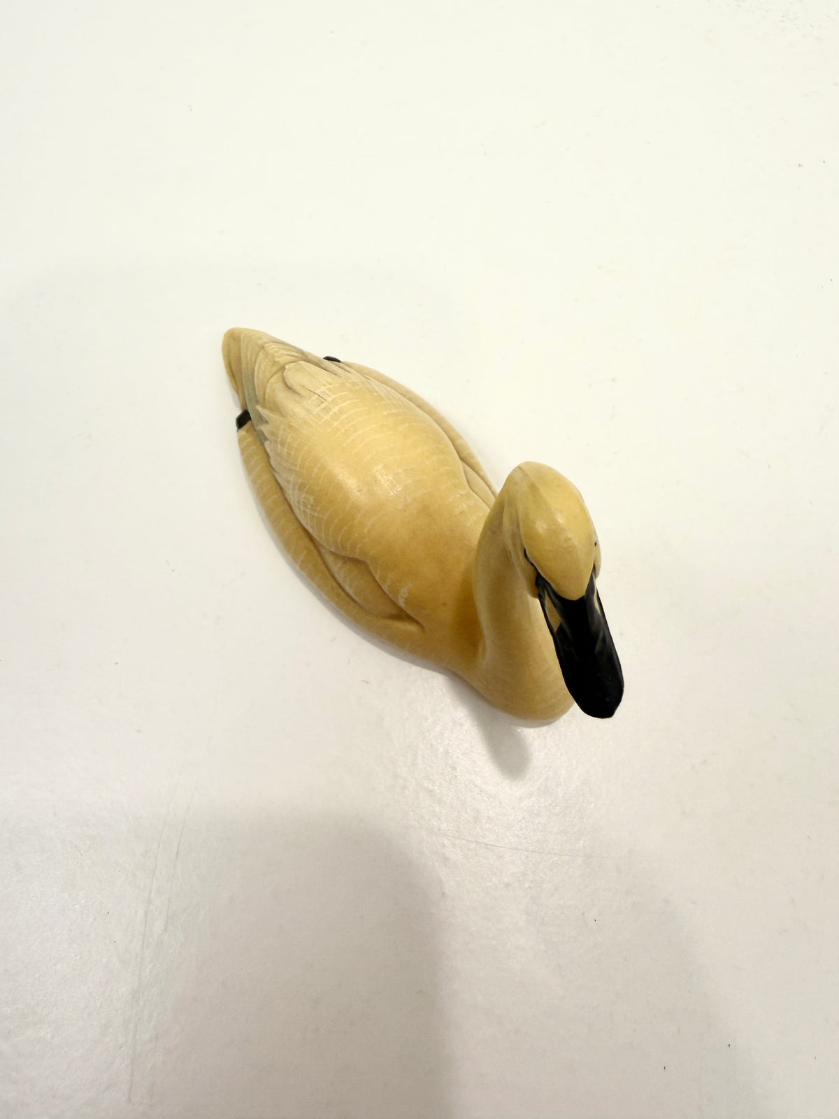 Vintage Miniature Swan:  Hand Carved Italy
