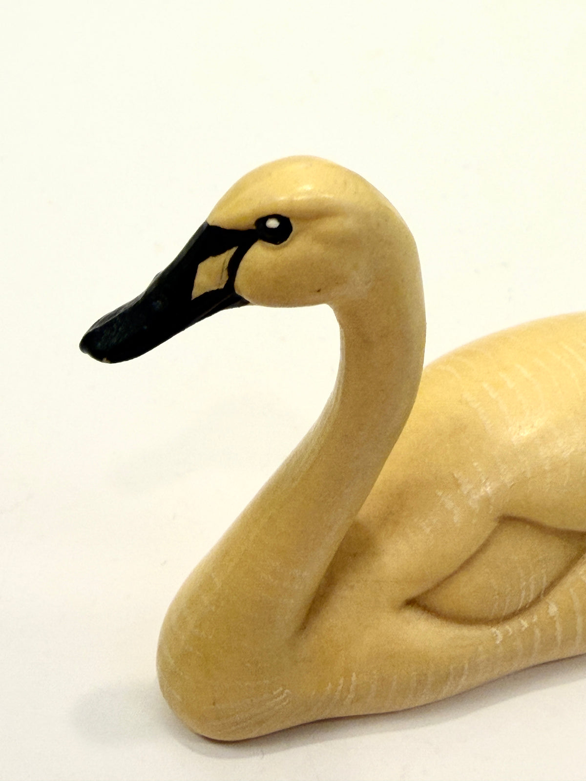 Vintage Miniature Swan:  Hand Carved Italy