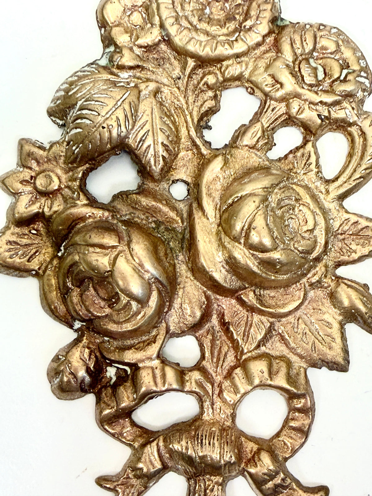 Vintage Brass Double Candle Holder: Wall Sconce