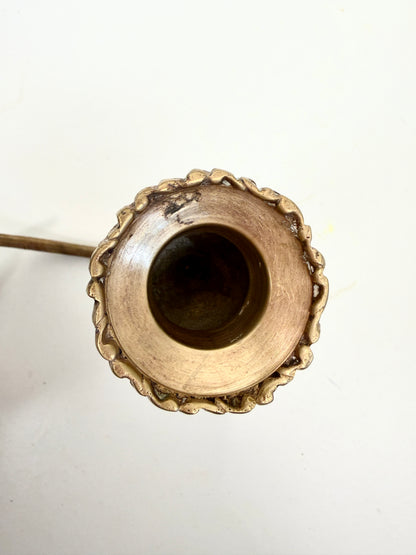 Vintage Brass Double Candle Holder: Wall Sconce