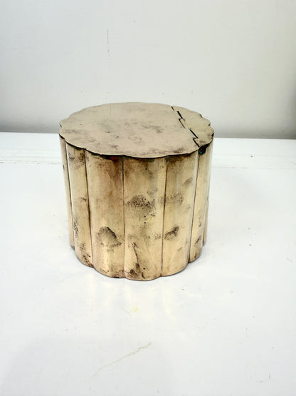 Vintage Brass Oval Box with Hinged Lid