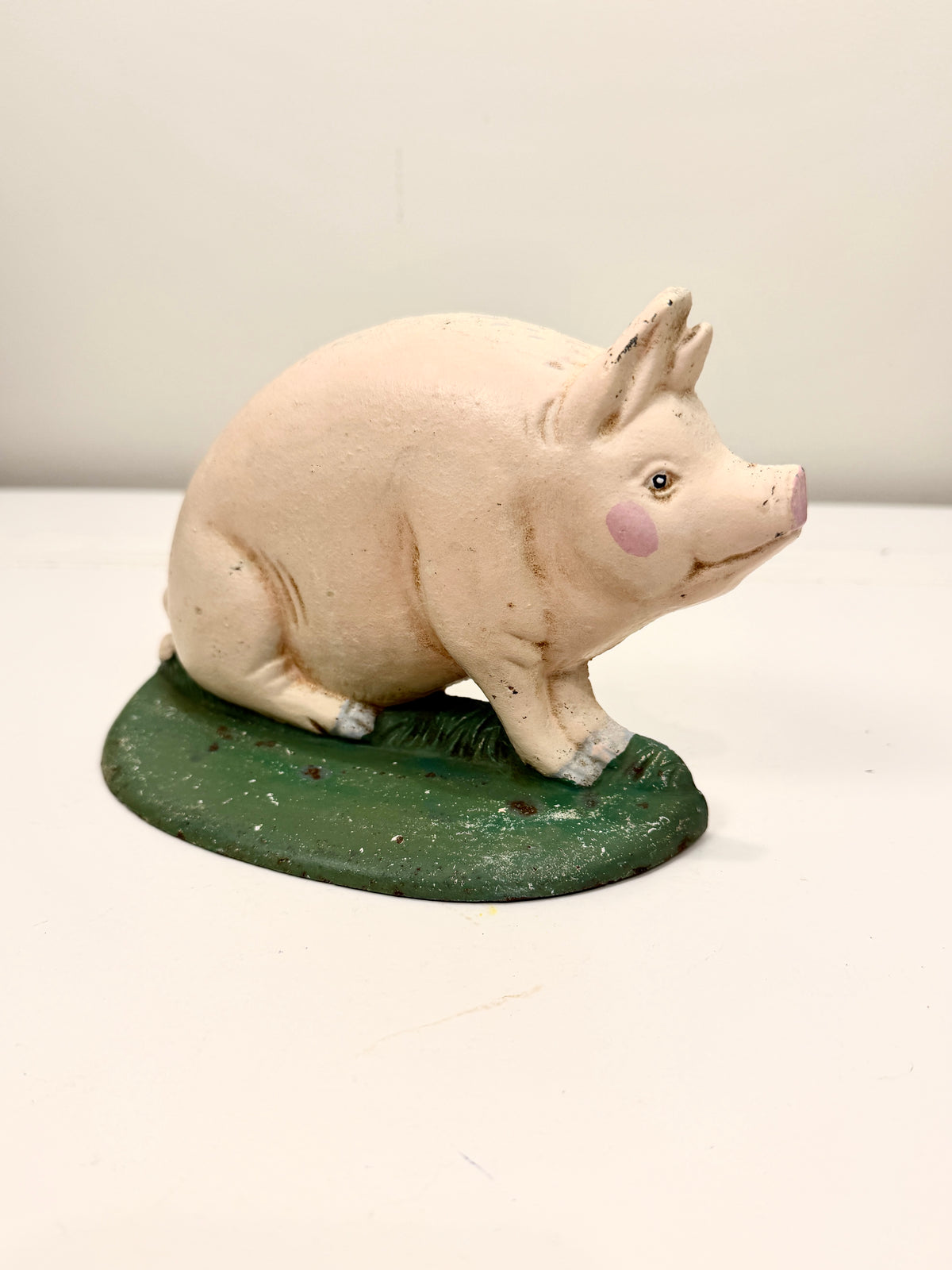 Vintage Pig Doorstop: Cast Iron