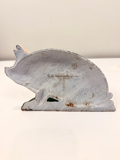 Vintage Pig Doorstop: Cast Iron