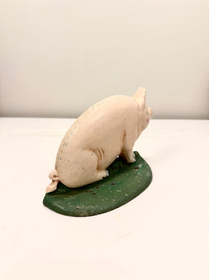 Vintage Pig Doorstop: Cast Iron