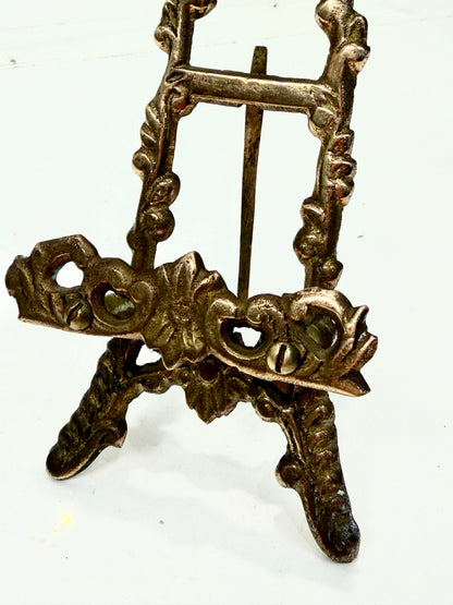 Vintage Petite Brass Easel