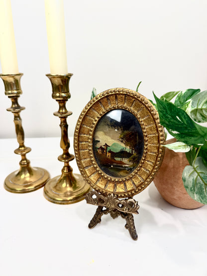 Vintage Petite Brass Easel
