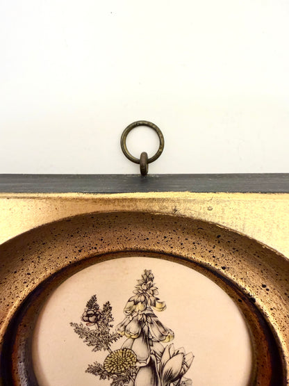 Vintage Small Botanicals: Gilt  Frames
