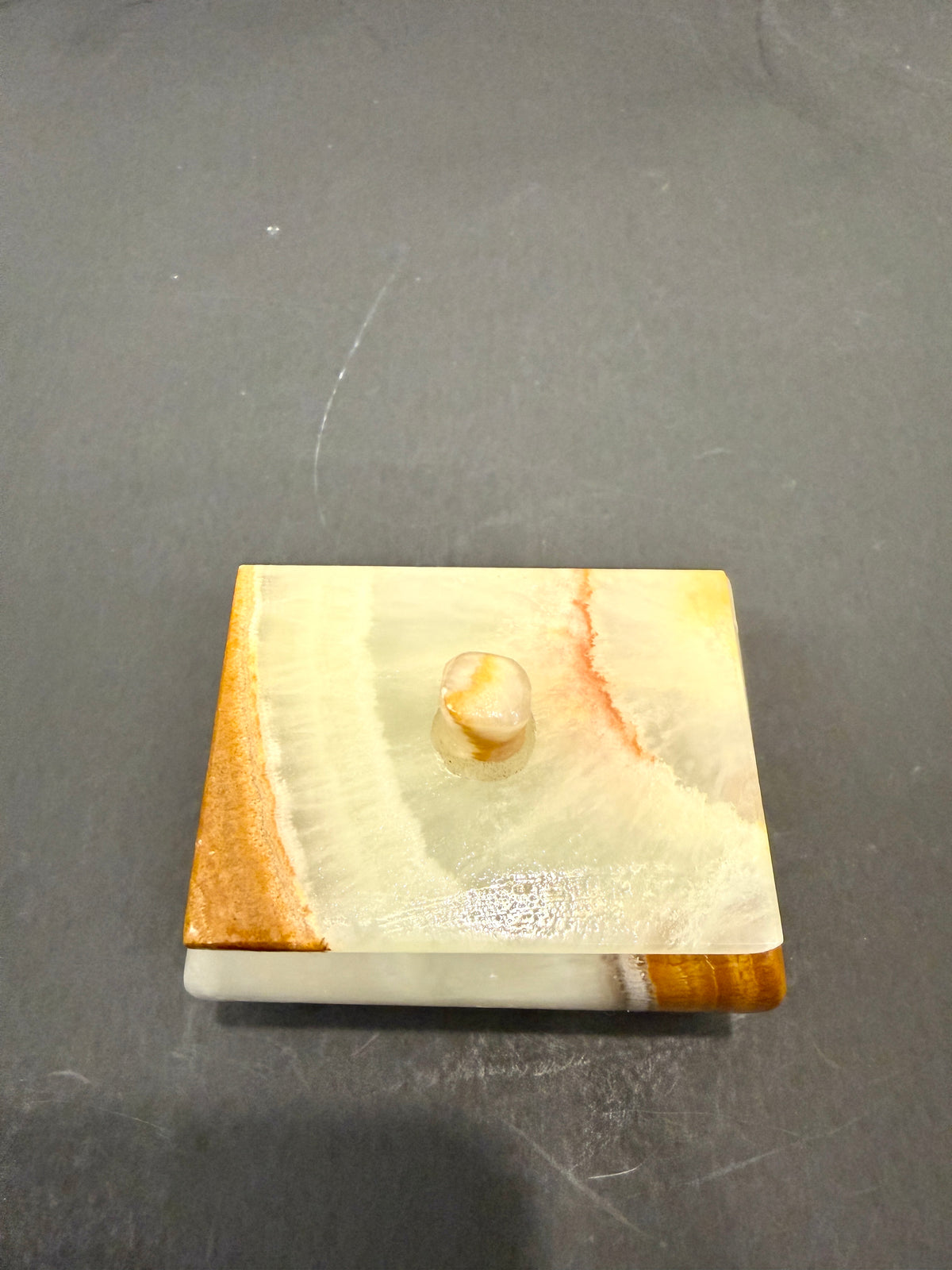 Vintage Onyx Box: Small Jewelry Box