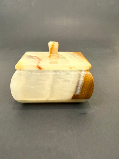 Vintage Onyx Box: Small Jewelry Box
