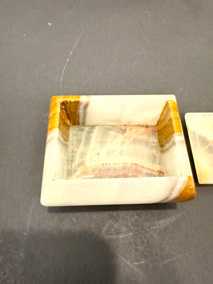 Vintage Onyx Box: Small Jewelry Box