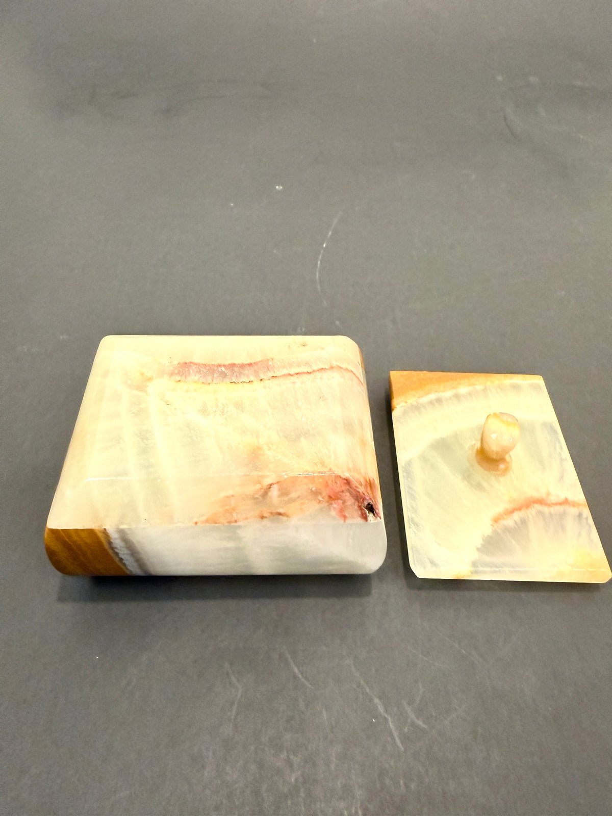 Vintage Onyx Box: Small Jewelry Box