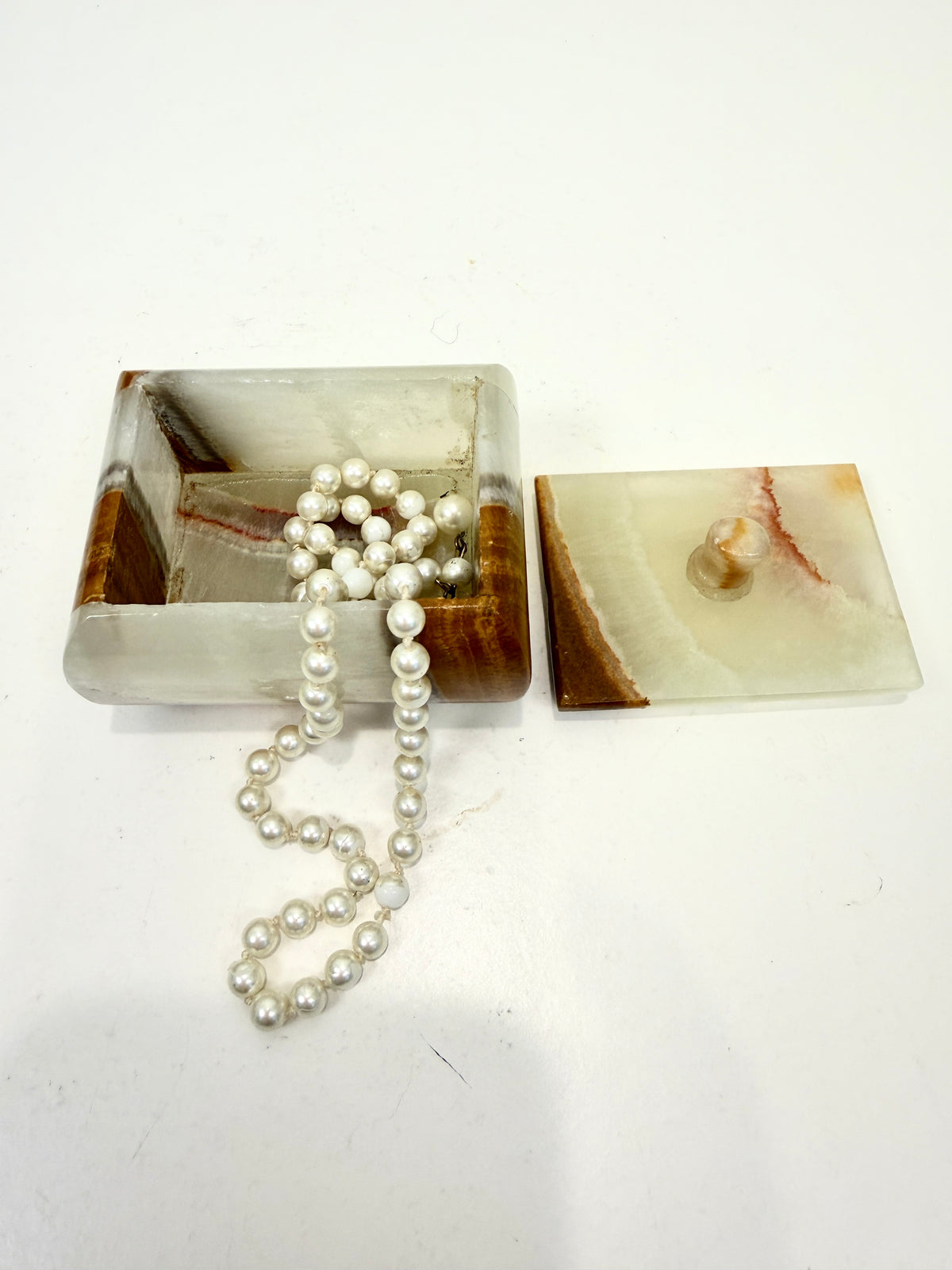 Vintage Onyx Box: Small Jewelry Box