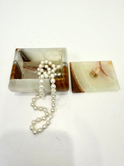 Vintage Onyx Box: Small Jewelry Box