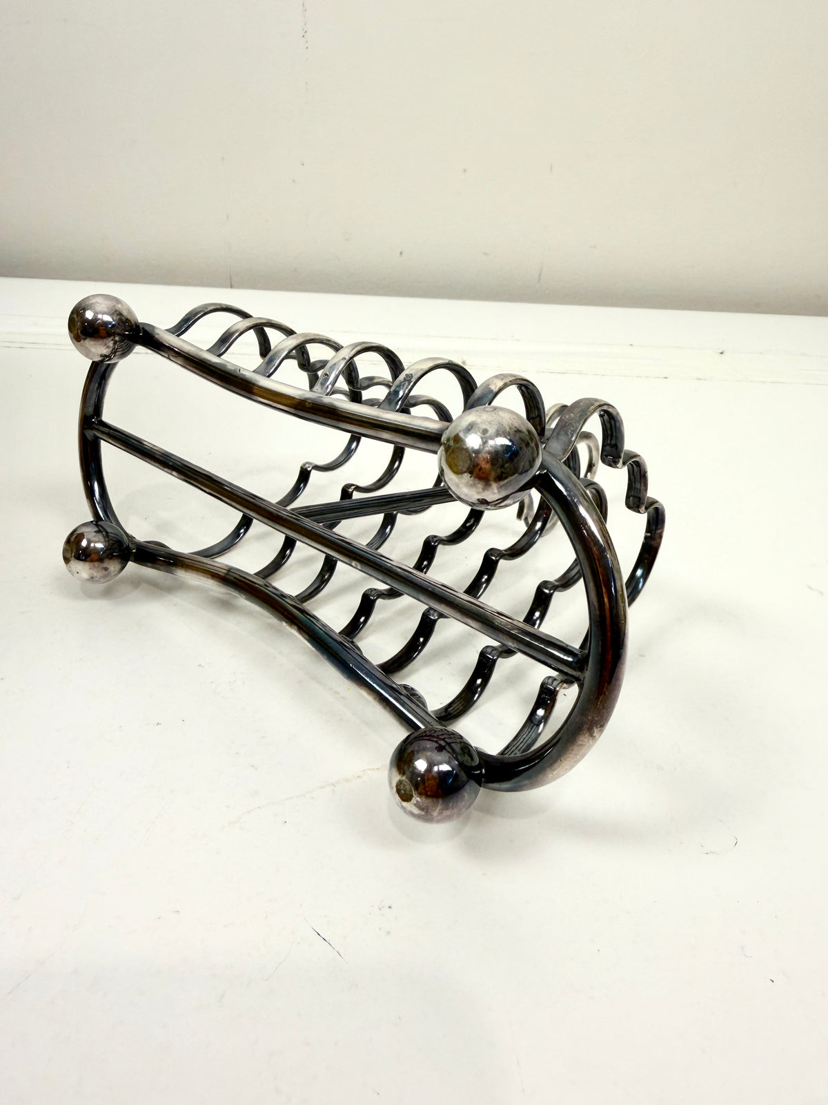 Vintage Toast Rack: Silverplate