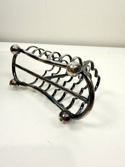 Vintage Toast Rack: Silverplate