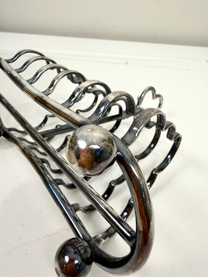Vintage Toast Rack: Silverplate