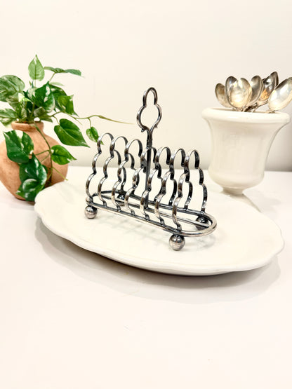 Vintage Toast Rack: Silverplate