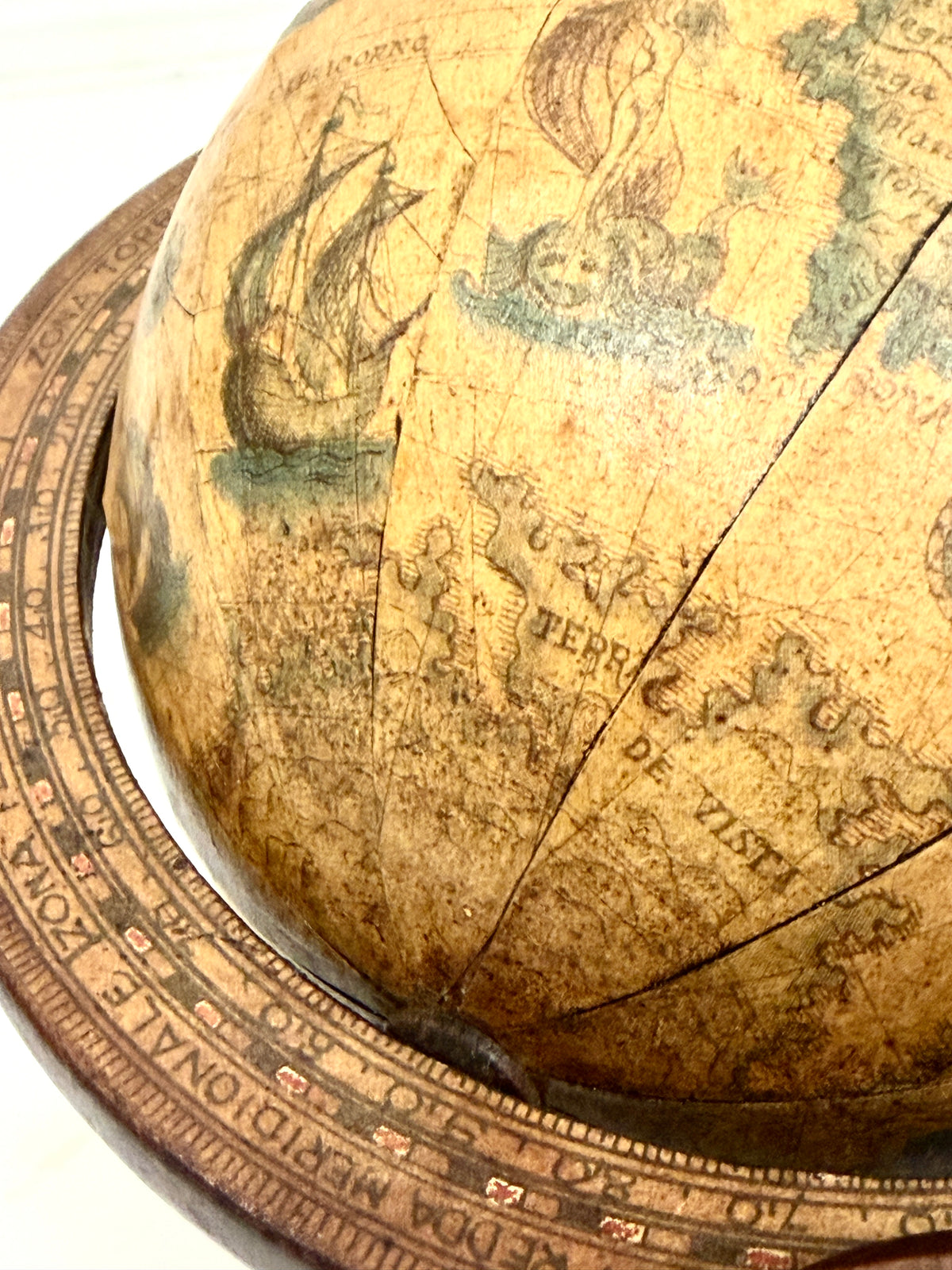 Vintage Old World Globe:  Italy