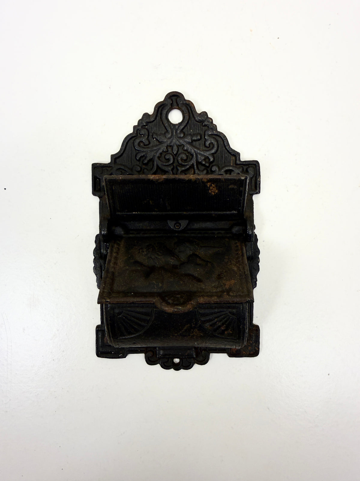 Vintage Cast Iron Double Match Holder
