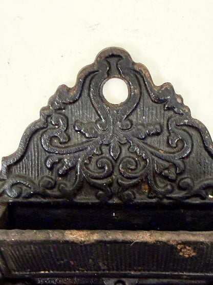 Vintage Cast Iron Double Match Holder