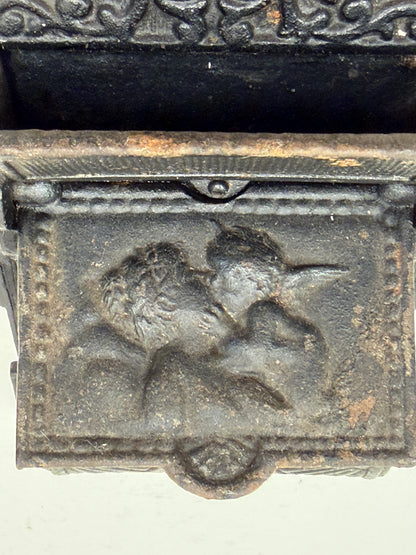 Vintage Cast Iron Double Match Holder