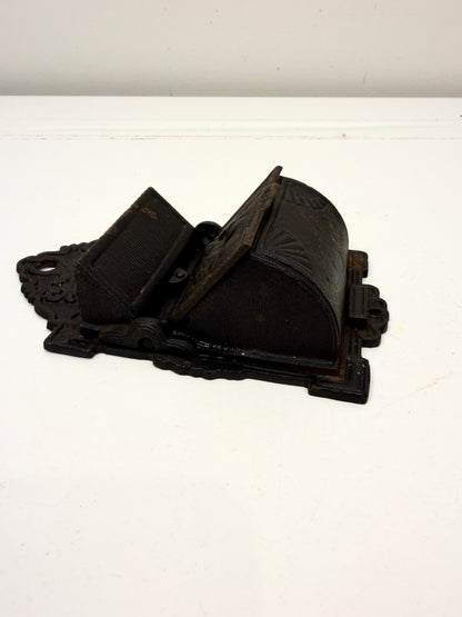 Vintage Cast Iron Double Match Holder