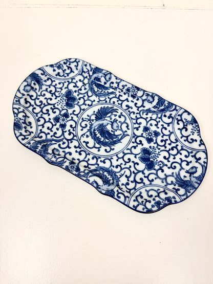 Vintage Chinoiserie Tray with Phoenix