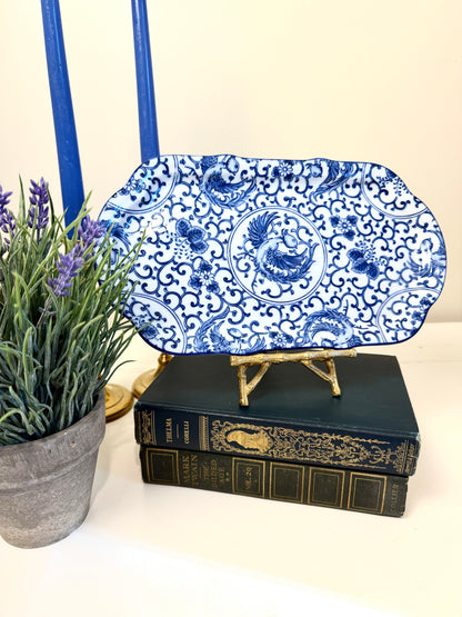 Vintage Chinoiserie Tray with Phoenix