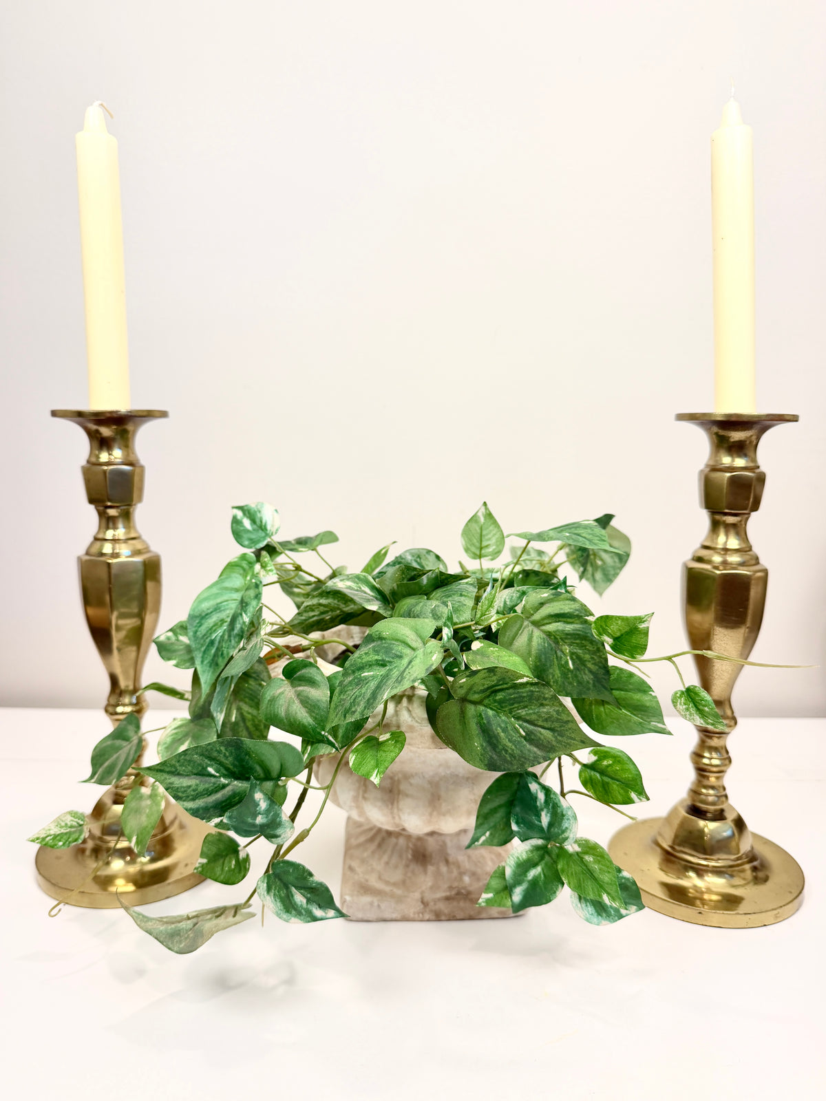 Vintage Brass Candlestick Pair