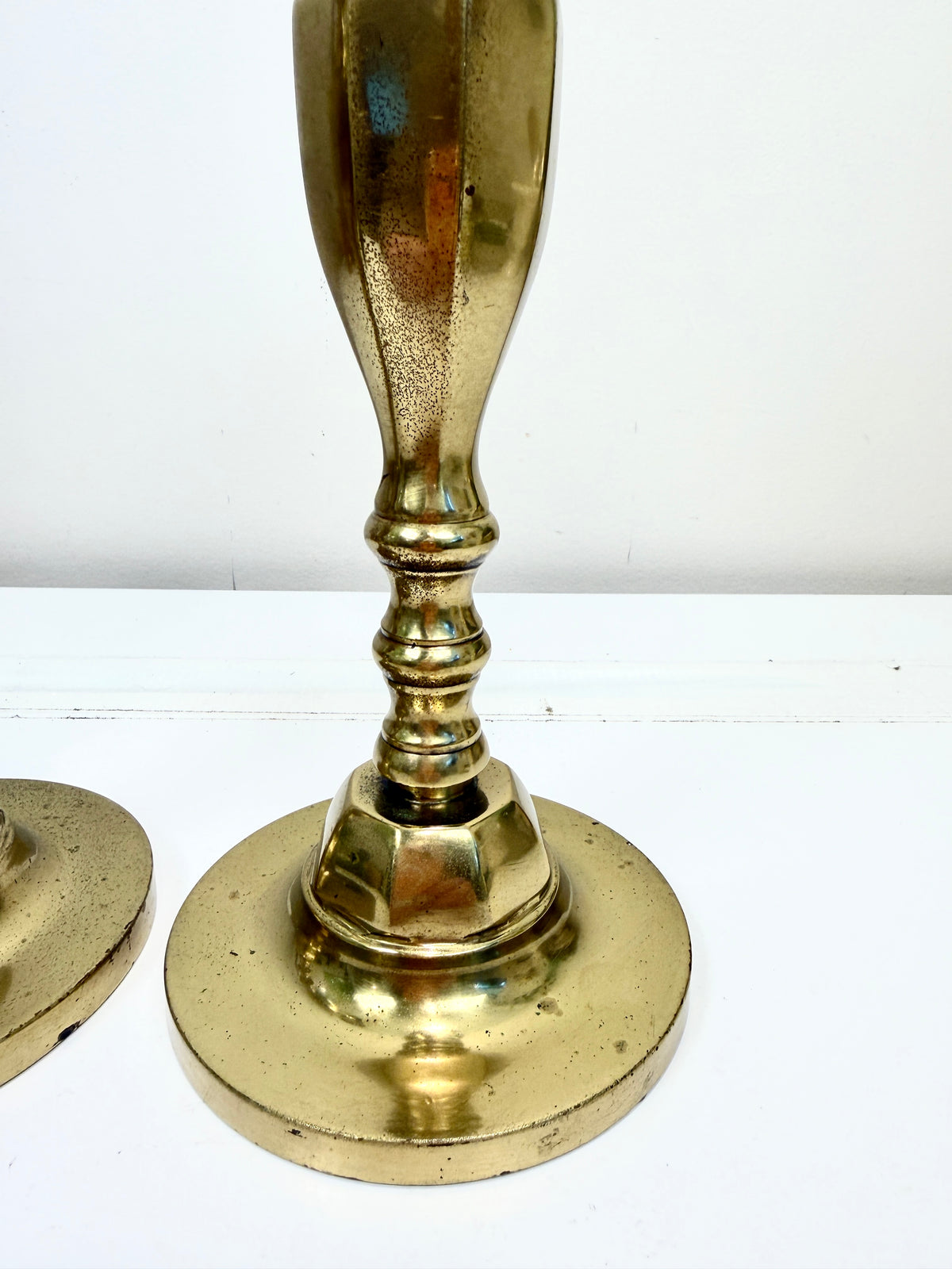 Vintage Brass Candlestick Pair