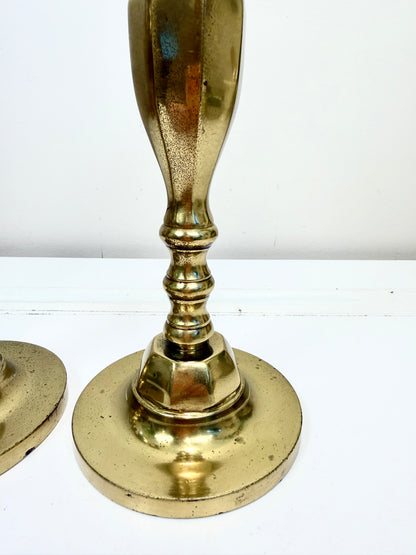 Vintage Brass Candlestick Pair