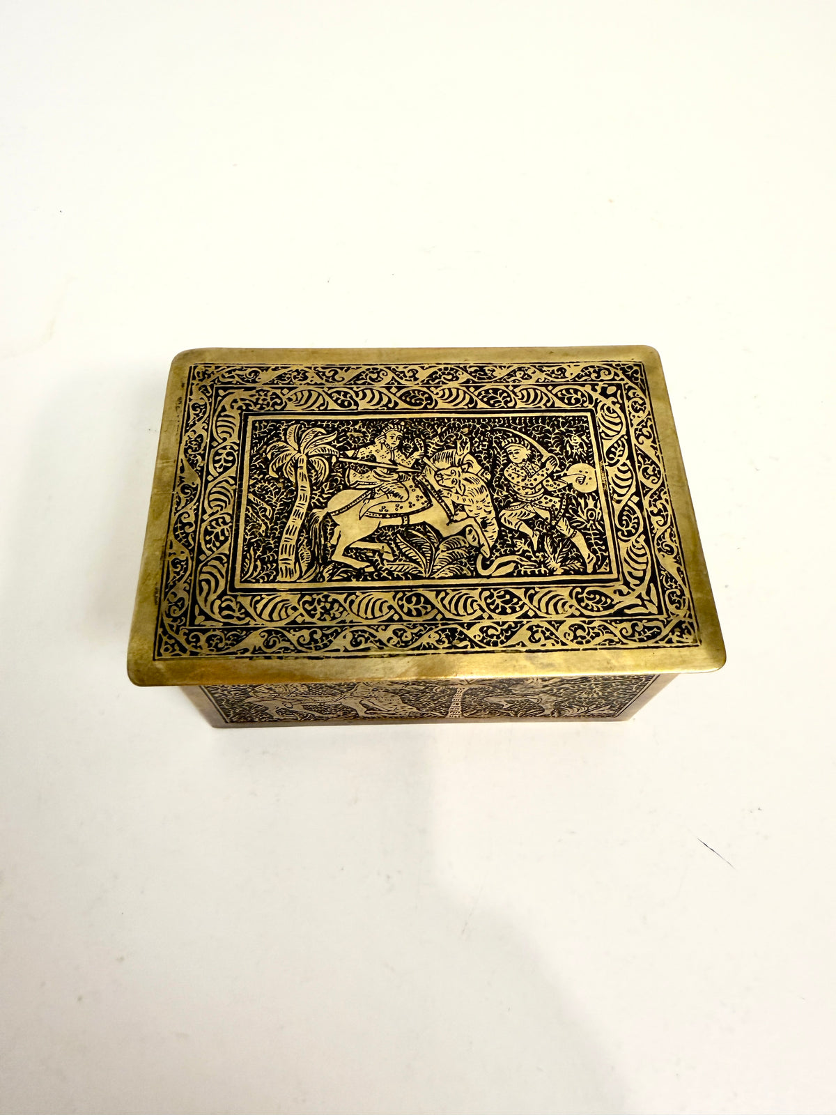Antique Brass Tobacco Box