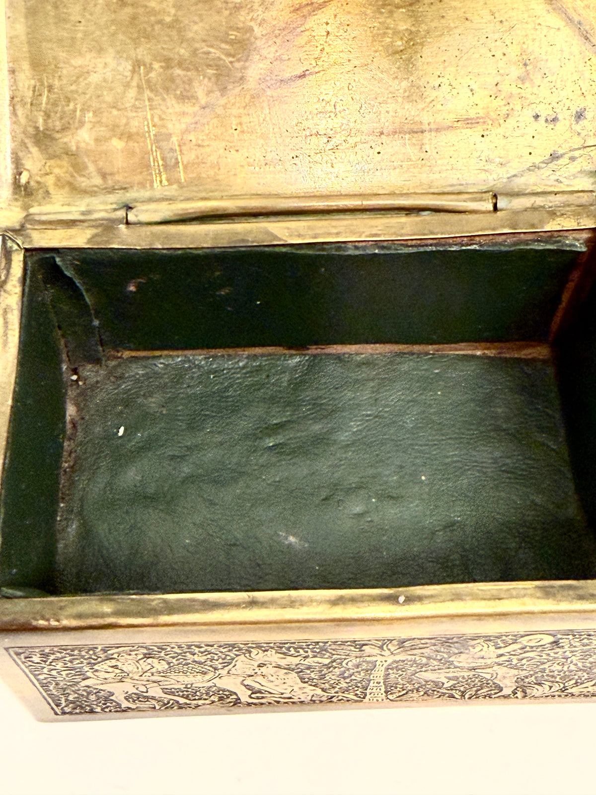 Antique Brass Tobacco Box