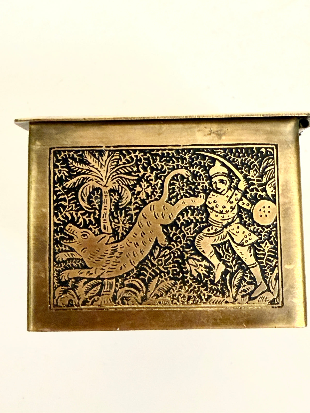 Antique Brass Tobacco Box