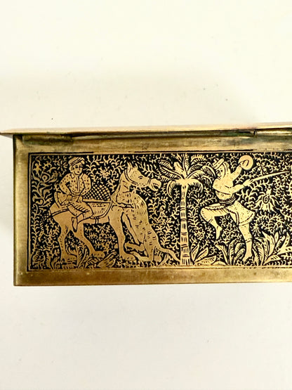 Antique Brass Tobacco Box