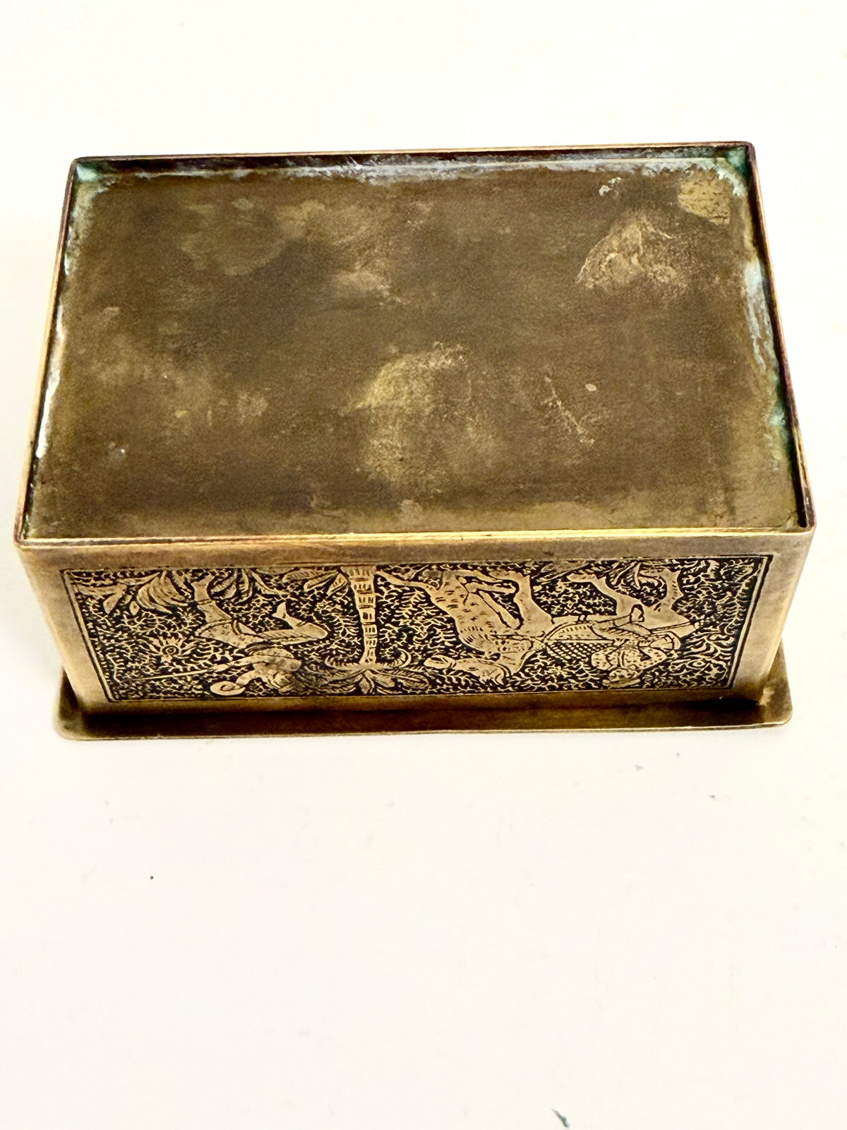 Antique Brass Tobacco Box