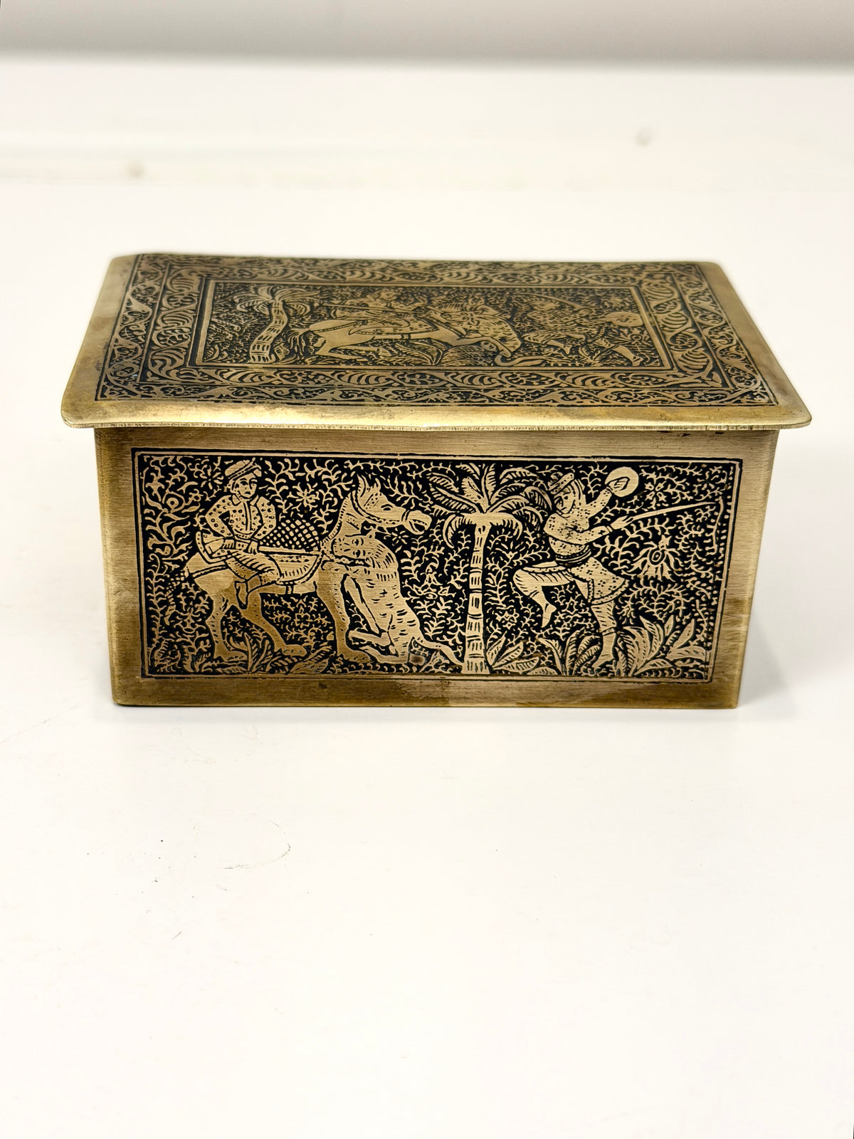 Antique Brass Tobacco Box