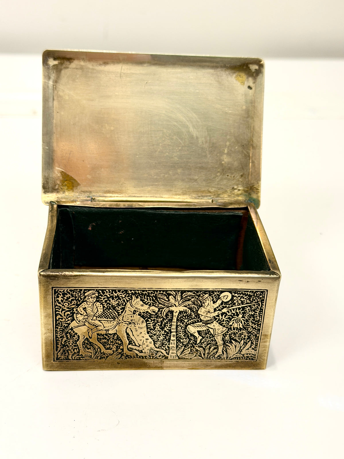 Antique Brass Tobacco Box
