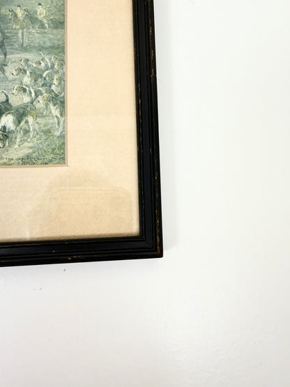 Vintage English Hunting Scene:  Art Print
