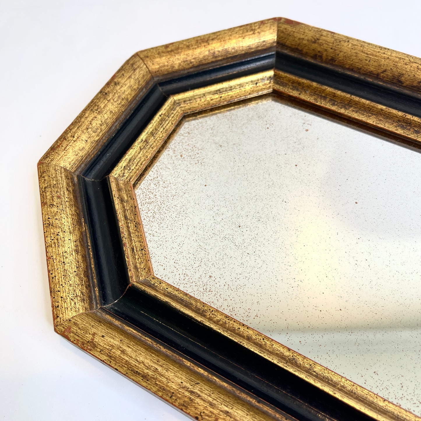 Vintage Mirror - Gold and Black French Style