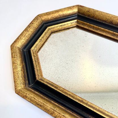 Vintage Mirror - Gold and Black French Style
